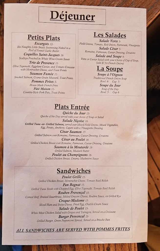 Menu_Cafe Provencal_St. Louis, MO_image_old_1