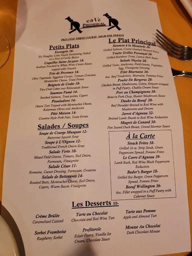 Menu_Cafe Provencal_St. Louis, MO_image_old_3