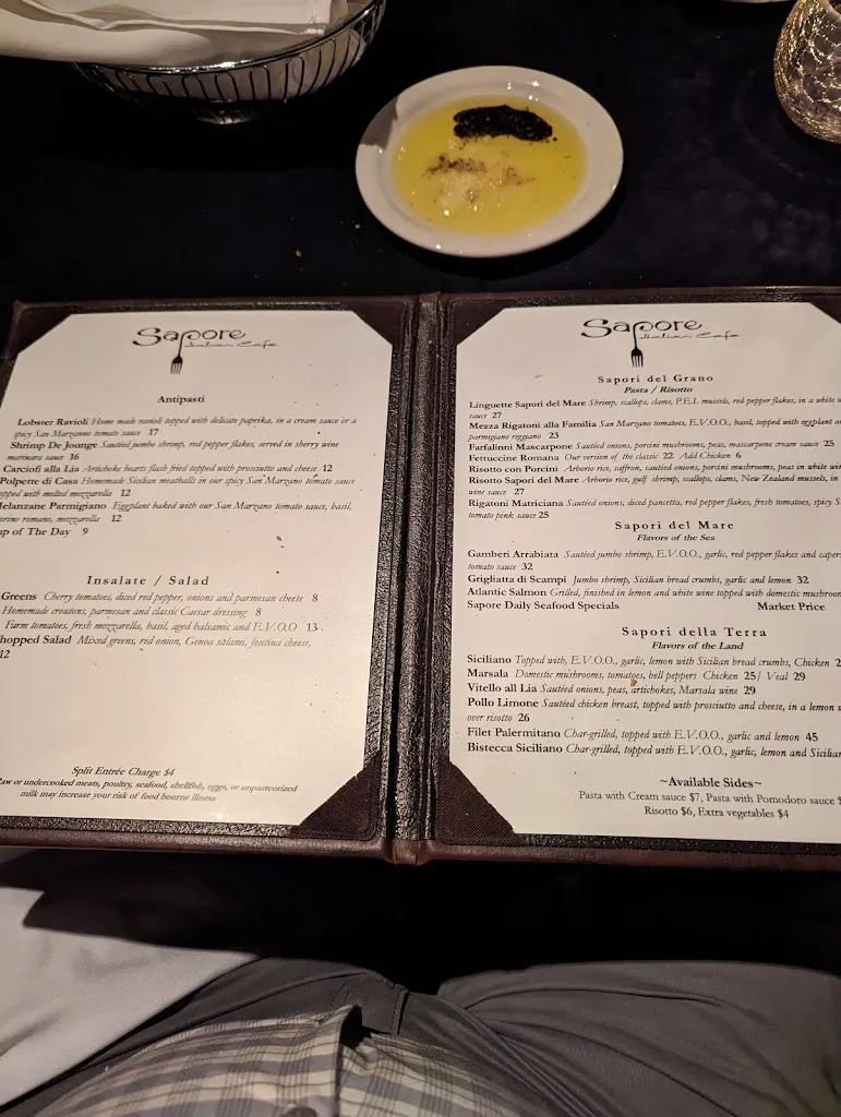 Menu_Sapore Italian Cafe_Kirkwood, MO_image_old_3