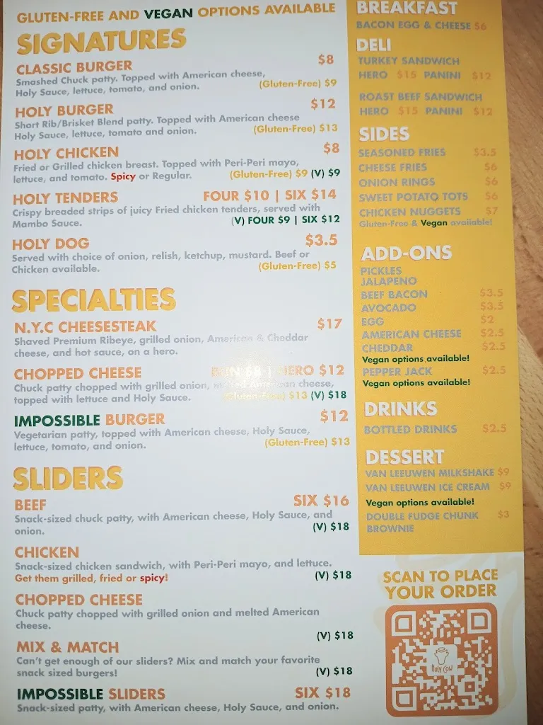 Menu_Holy Burger Piscataway_Piscataway, NJ_image_old_1