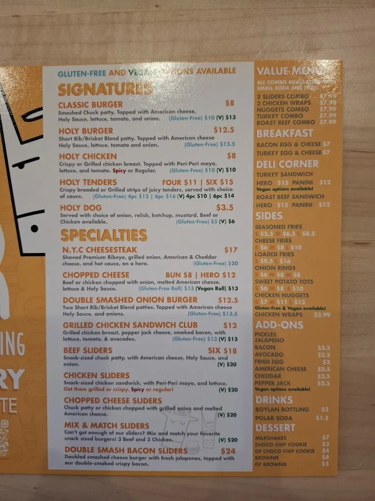 Menu_Holy Burger Piscataway_Piscataway, NJ_image_old_2