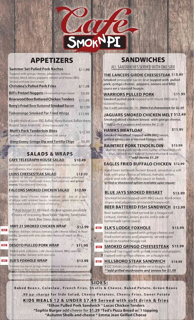 Menu_Cafe Telegraph Smoke Shack_St. Louis, MO_image_old_1