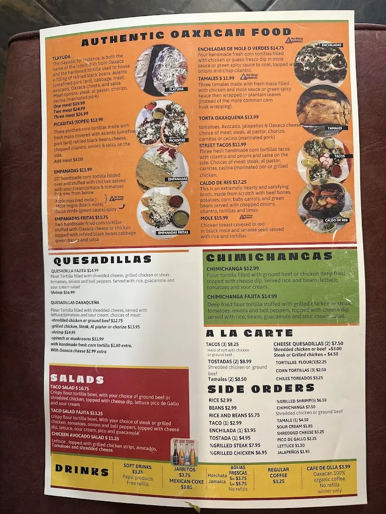 Menu_La Oaxaqueña_St. Louis, MO_image_old_2