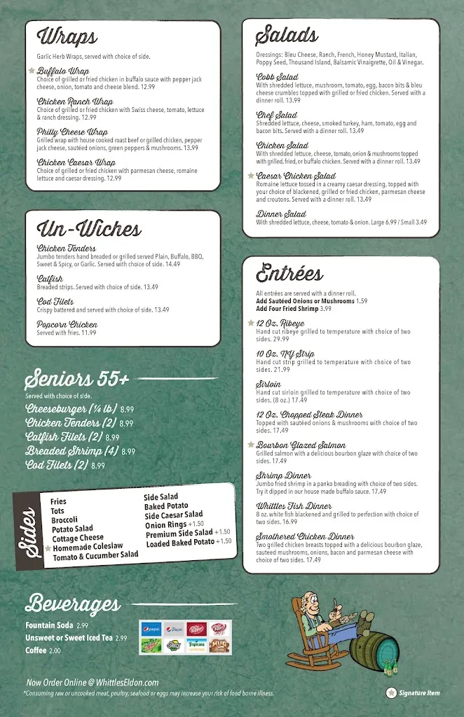 Menu_Whittle's Pub & Grub_Eldon, MO_image_old_2