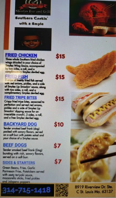 Menu_SHOOTAS BAR AND GRILL_St. Louis, MO_image_old_1