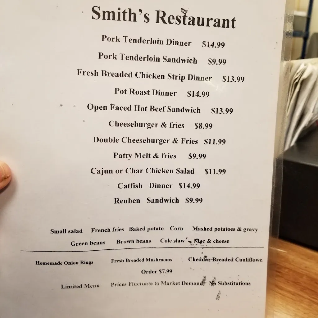 Menu_Smith's Restaurant_Collins, MO_image_old_2