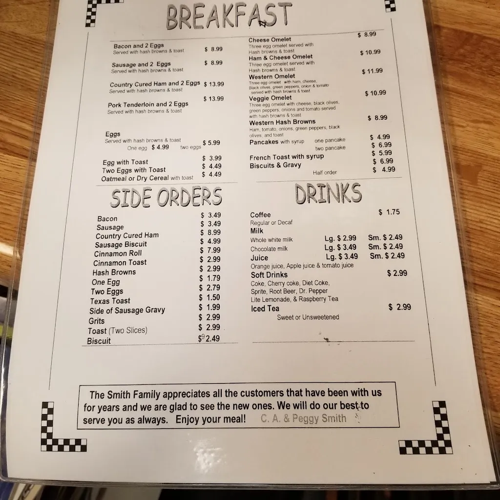 Menu_Smith's Restaurant_Collins, MO_image_old_3