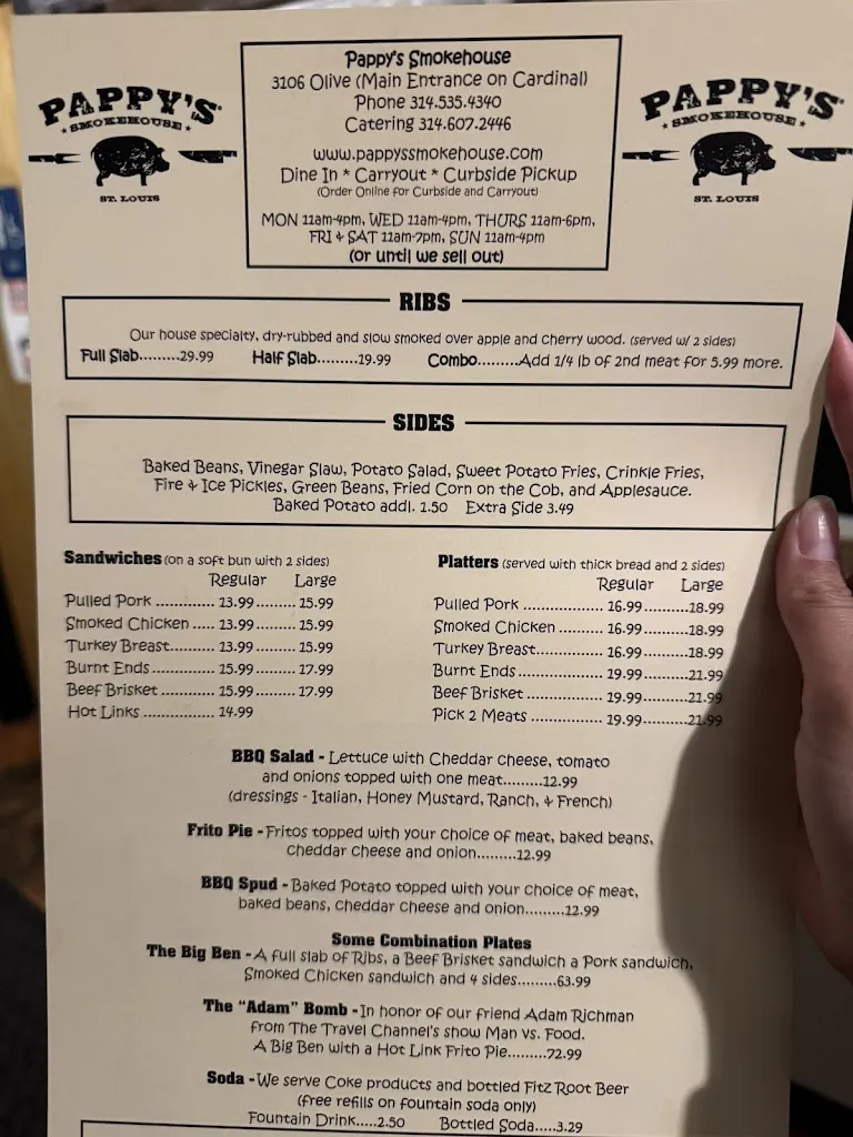 Menu_Pappy's Smokehouse_St. Louis, MO_image_old_2