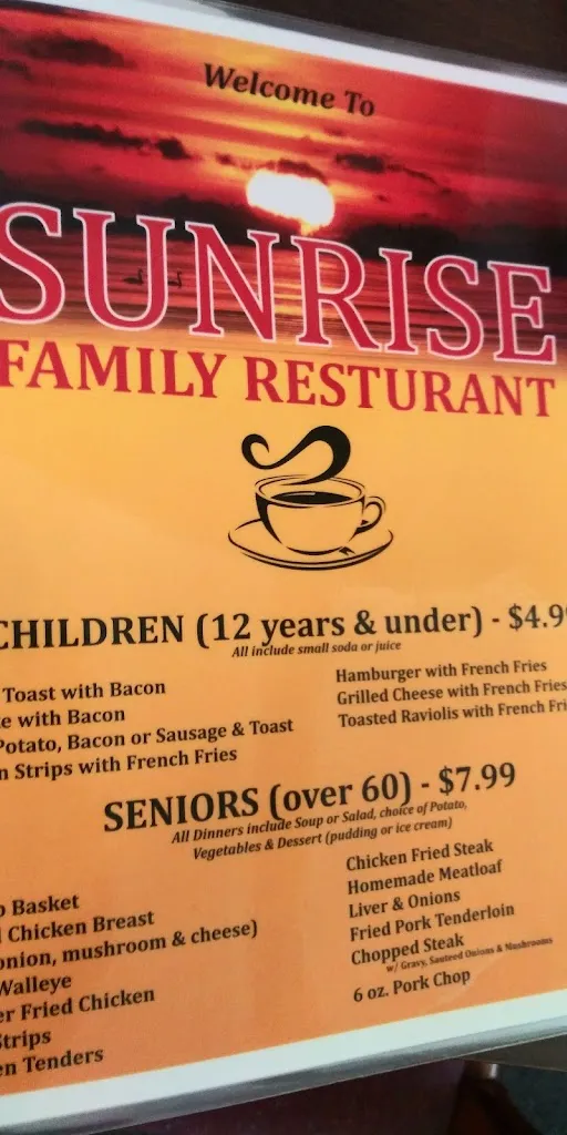 Menu_Sunrise Family Restaurant_St Ann, MO_image_old_3