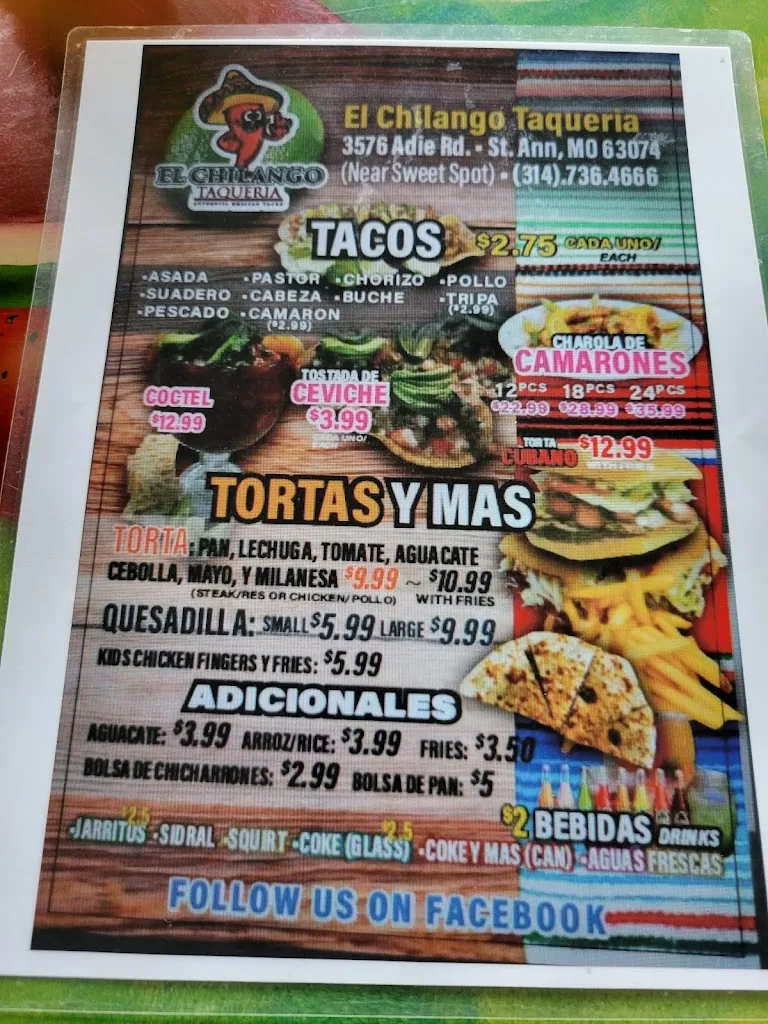 Menu_Taqueria El Chilango_St Ann, MO_image_old_2
