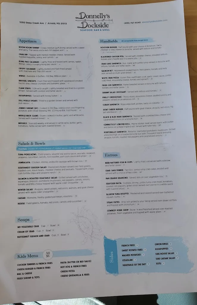 Menu_Donnelly's Dockside_Arnold, MD_image_old_2