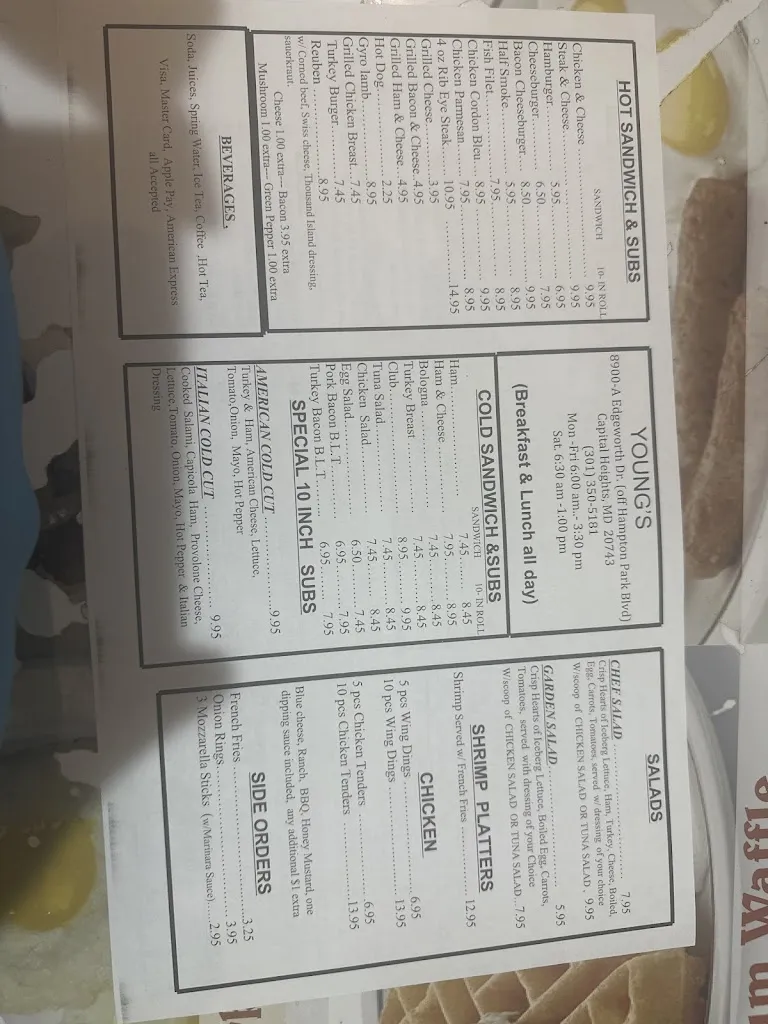 Menu_Young's Carry Out_Capitol Heights, MD_image_old_2