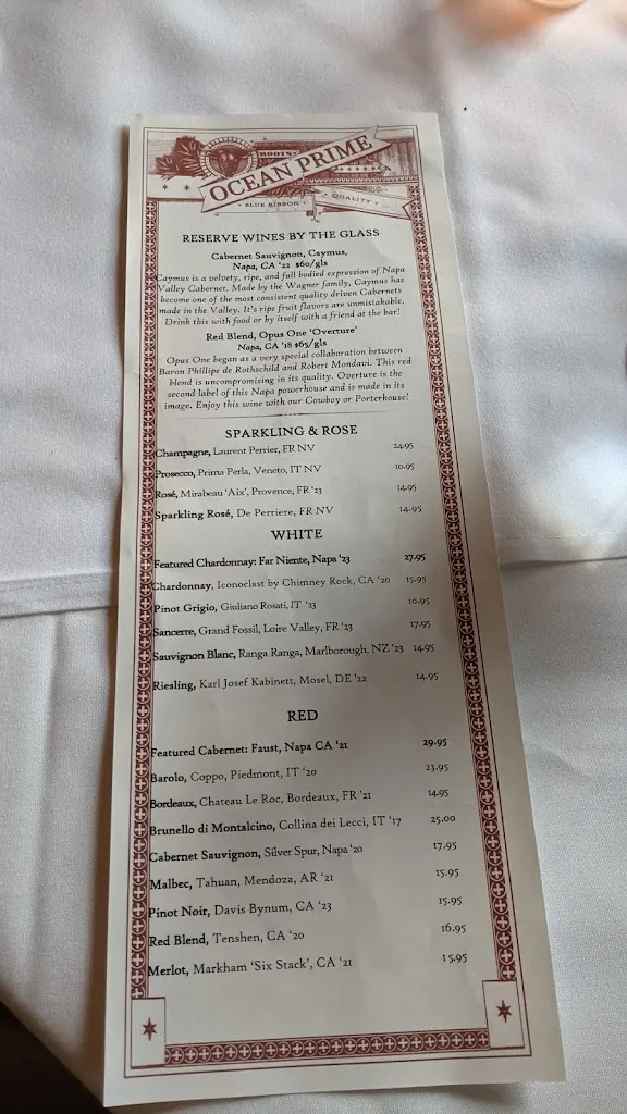 Menu_Roots Ocean Prime_Princeton, NJ_image_old_1