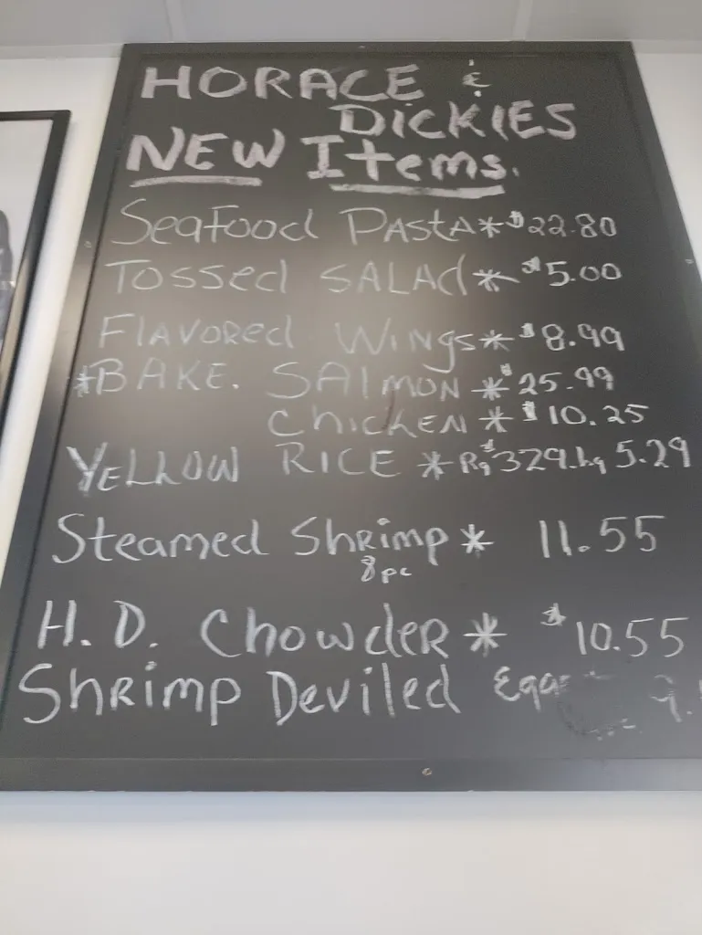 Menu_Horace & Dickies Seafood of Glenarden_Glenarden, MD_image_old_1