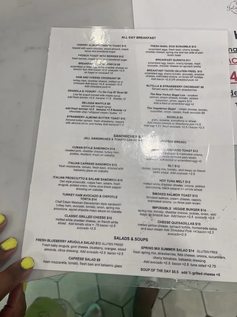 Menu_La Gelatteria_Kensington, MD_image_old_2