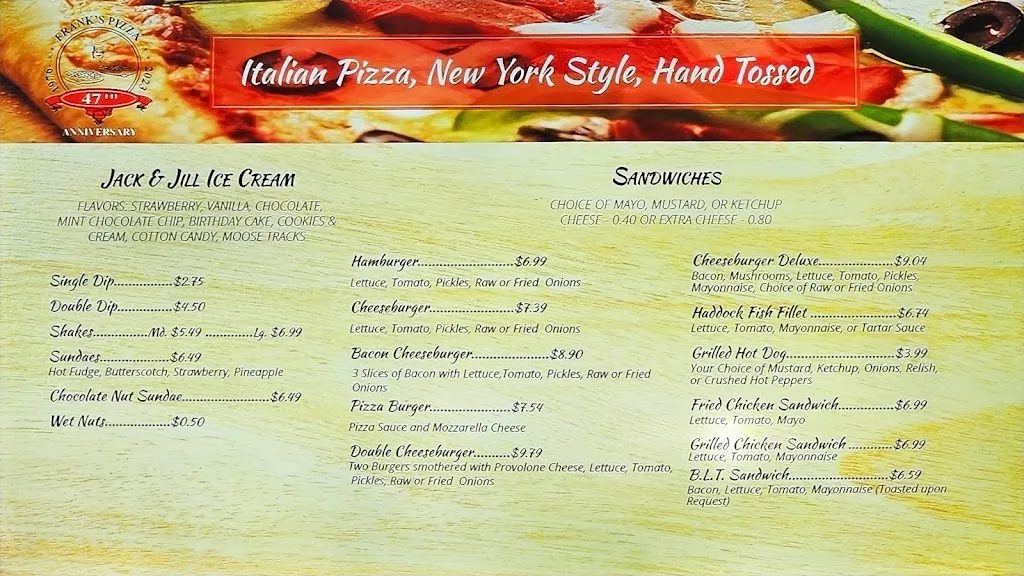 Menu_Frank's Pizza_North East, MD_image_old_1