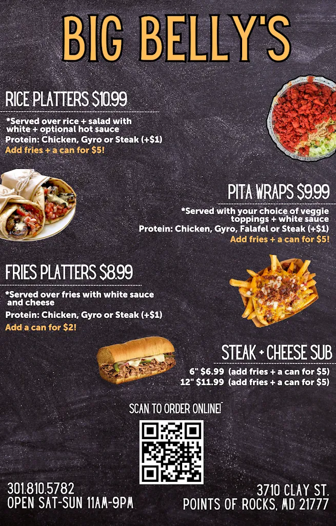 Menu_Big Belly's_Point of Rocks, MD_image_old_1