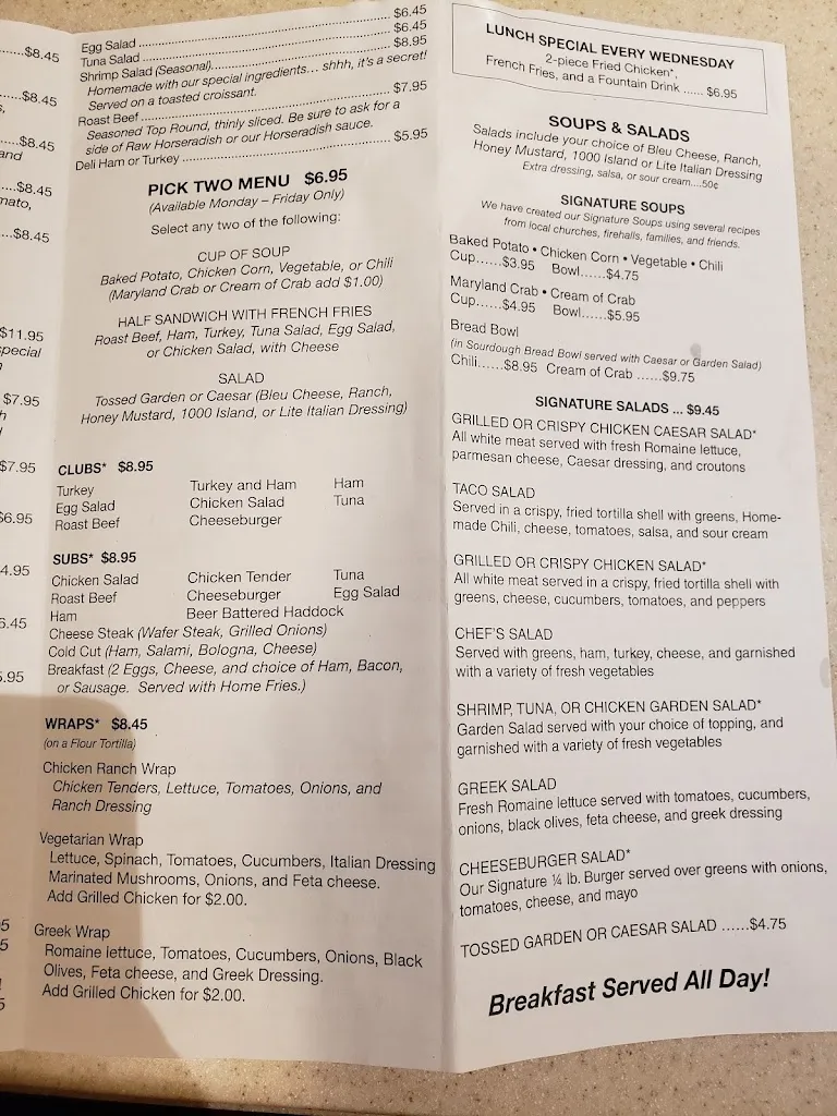 Menu_The Olde Towne Restaurant_Woodsboro, MD_image_old_2