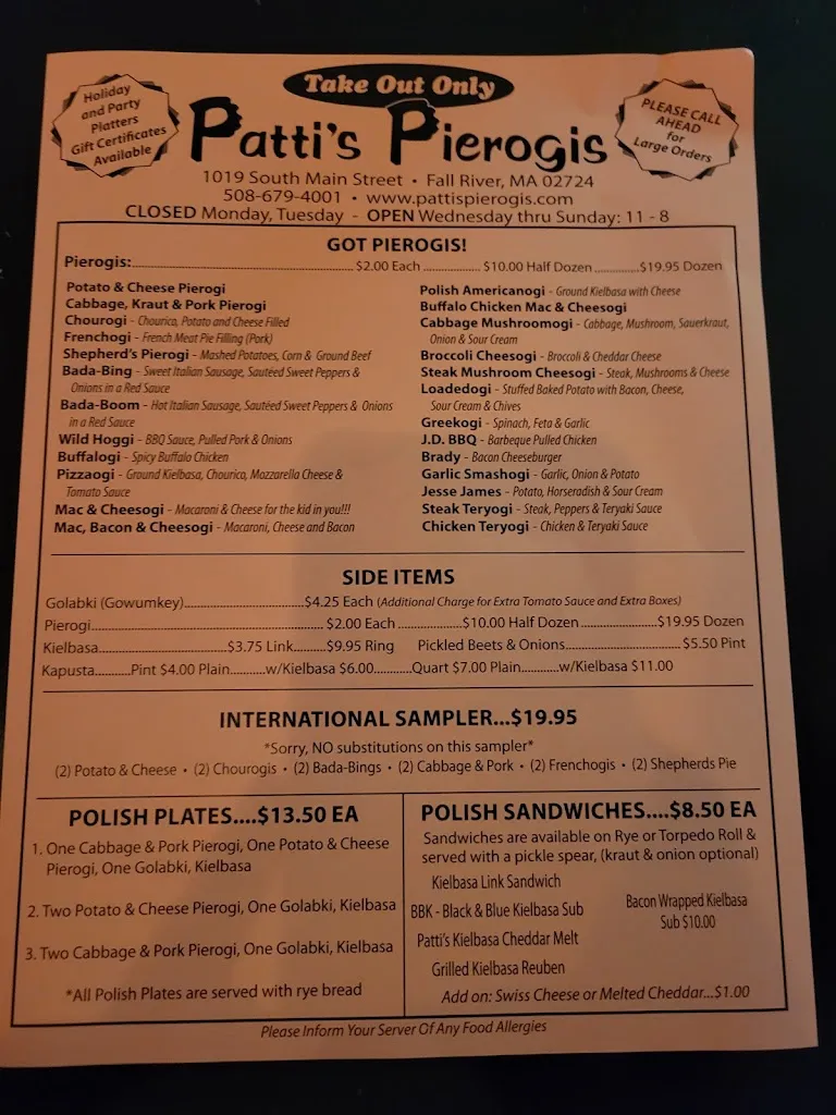 Menu_Patti's Pierogis_Fall River, MA_image_old_3