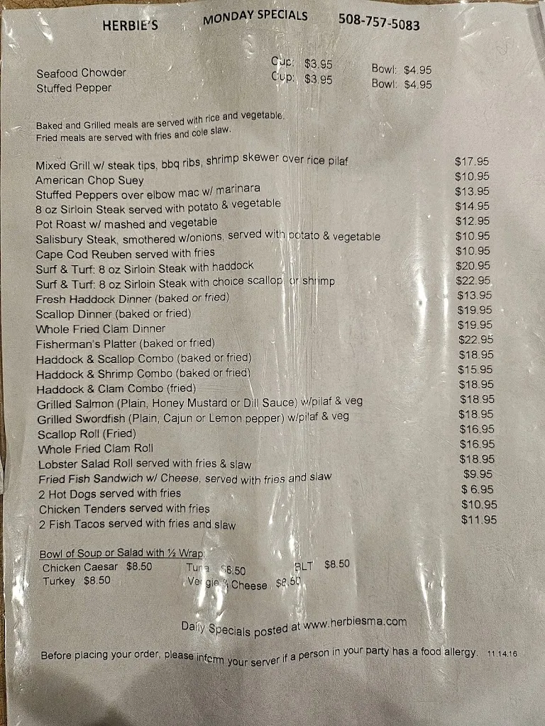 Menu_Herbie's_Worcester, MA_image_old_2
