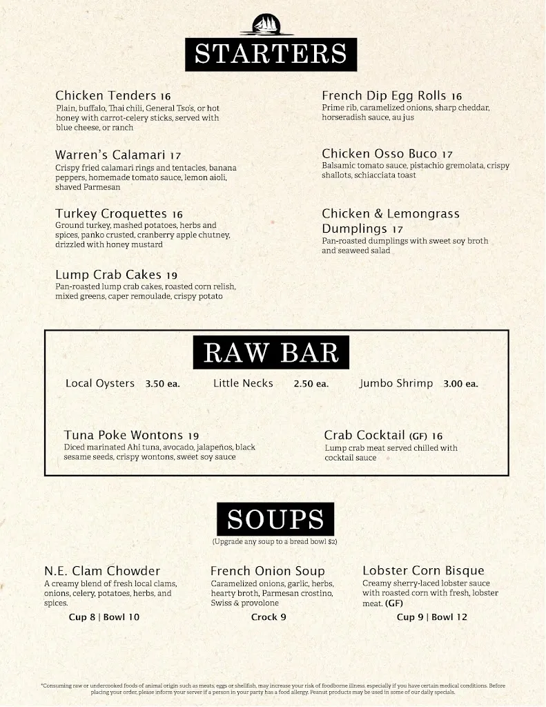 Menu_Warren's Harborview_Wareham, MA_image_old_1