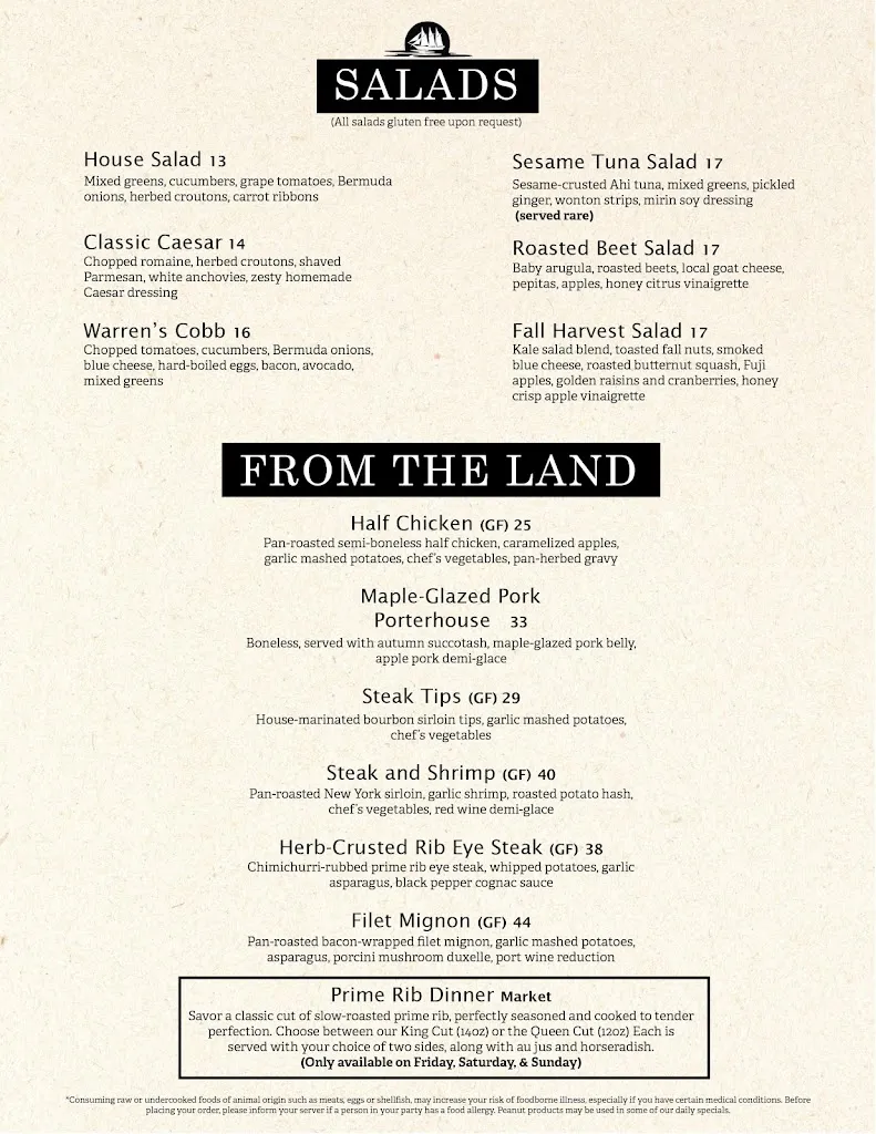 Menu_Warren's Harborview_Wareham, MA_image_old_2