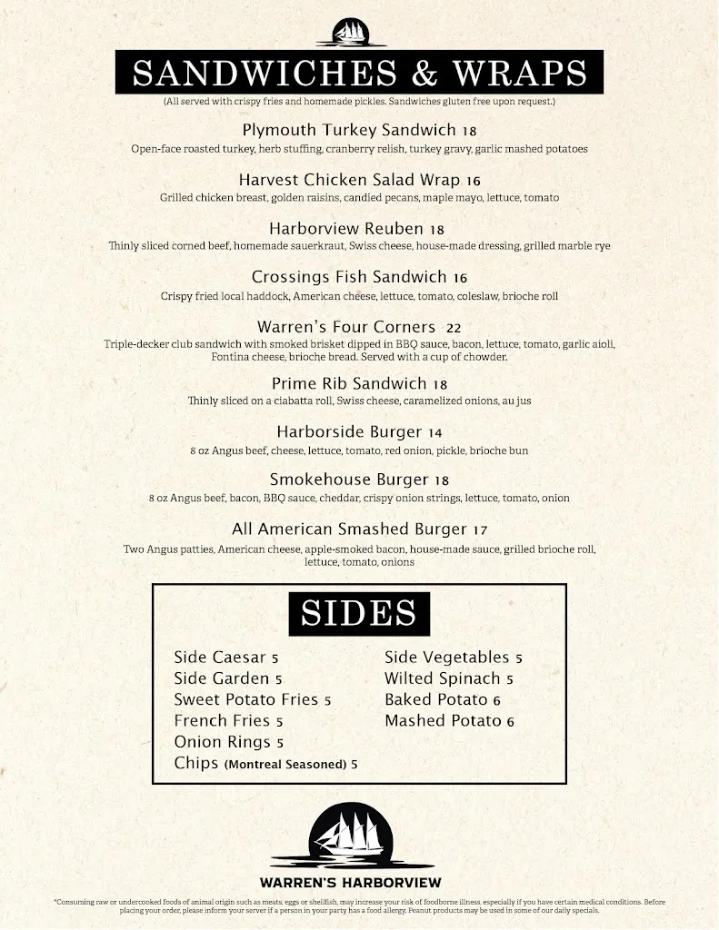 Menu_Warren's Harborview_Wareham, MA_image_old_3