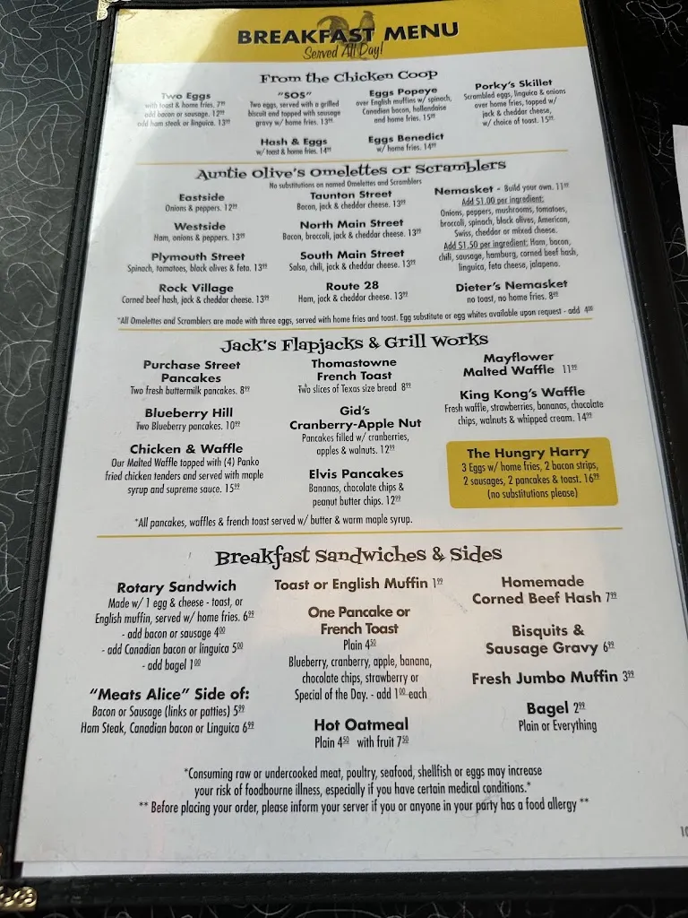 Menu_Dave's Diner_Middleborough, MA_image_old_3
