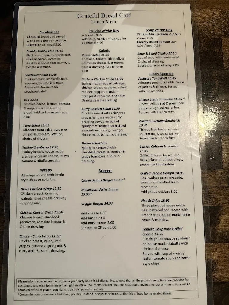 Menu_Grateful Bread Restaurant_Bigfork, MT_image_old_2