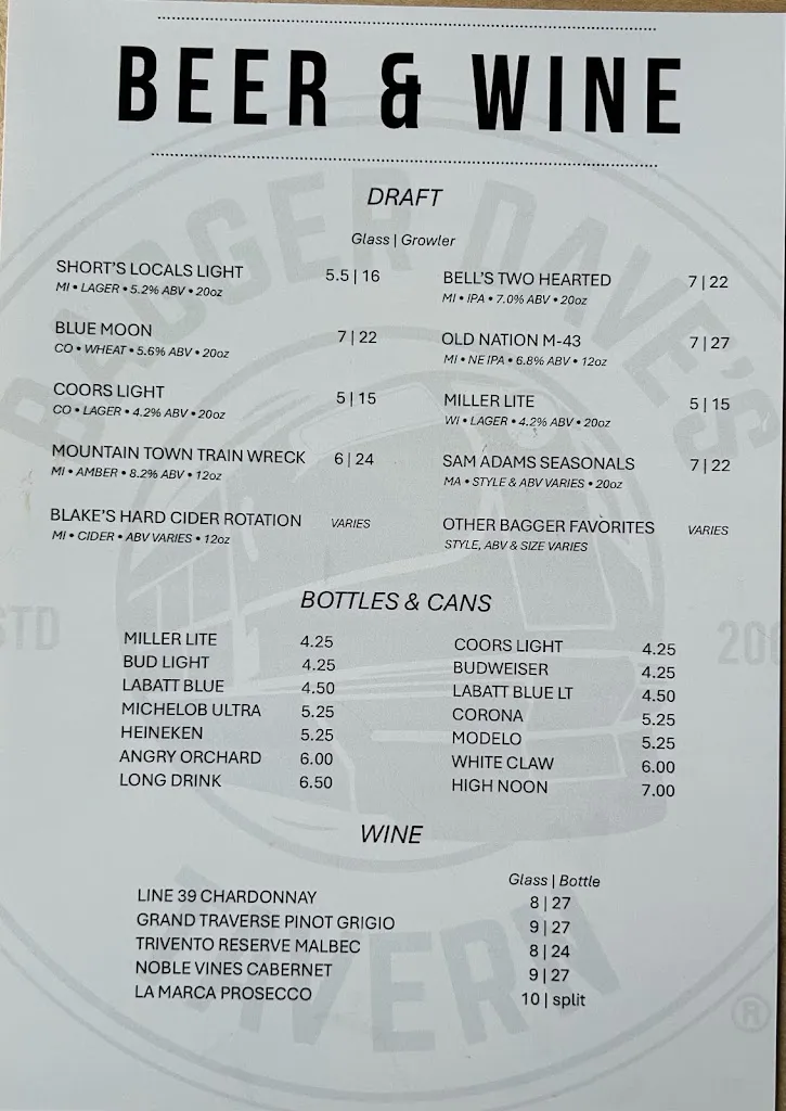 Menu_Bagger Dave's_Berkley, MI_image_old_3