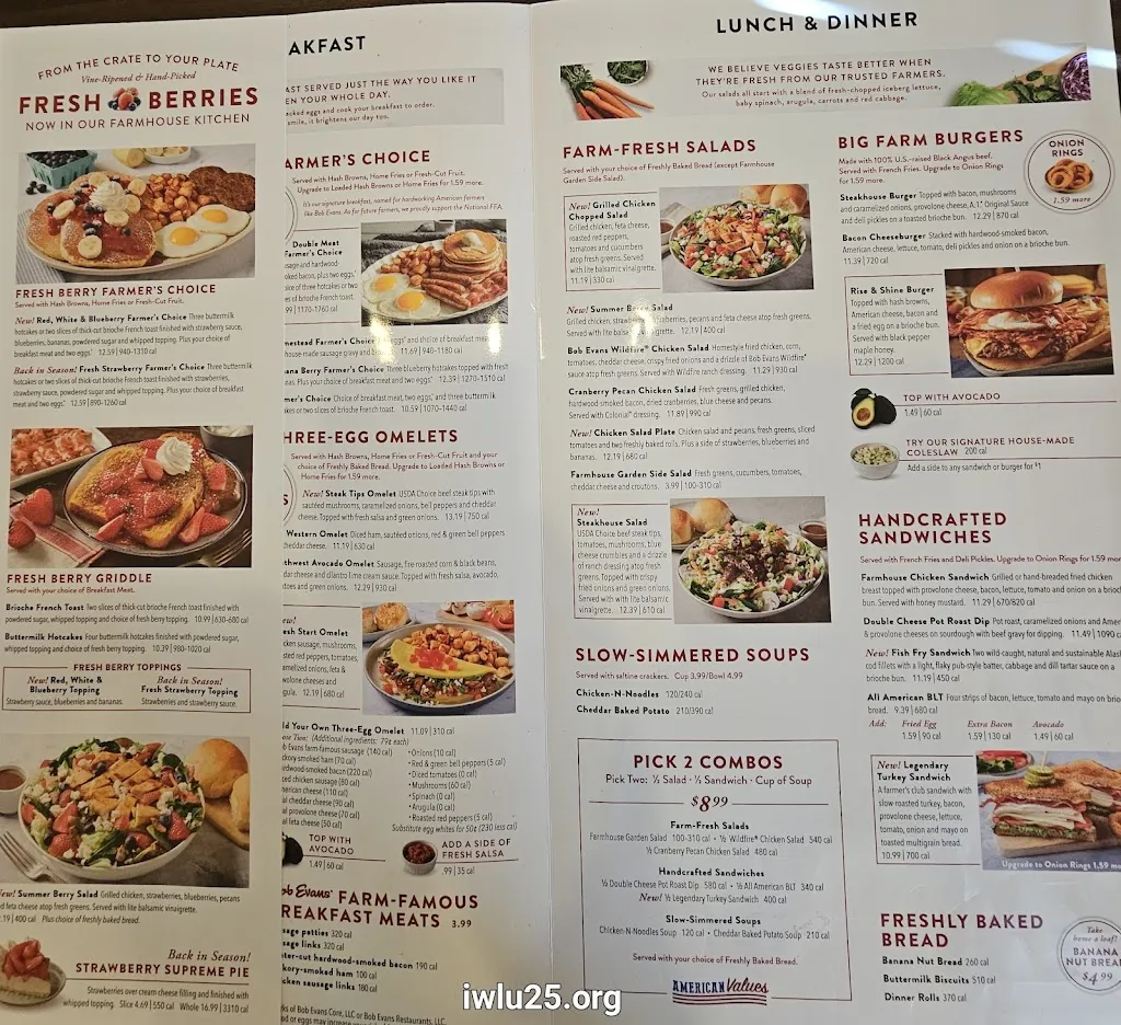 Menu_Bob Evans_Coldwater, MI_image_old_1