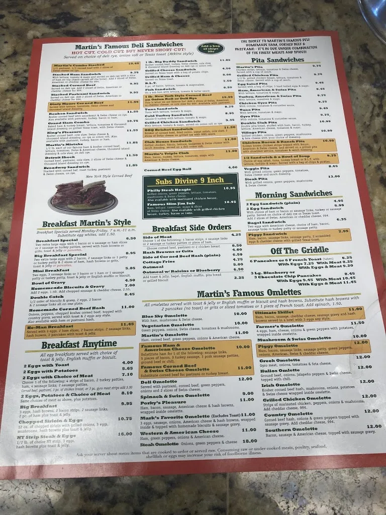 Menu_Martin's Ham & Cornbeef_Center Line, MI_image_old_3