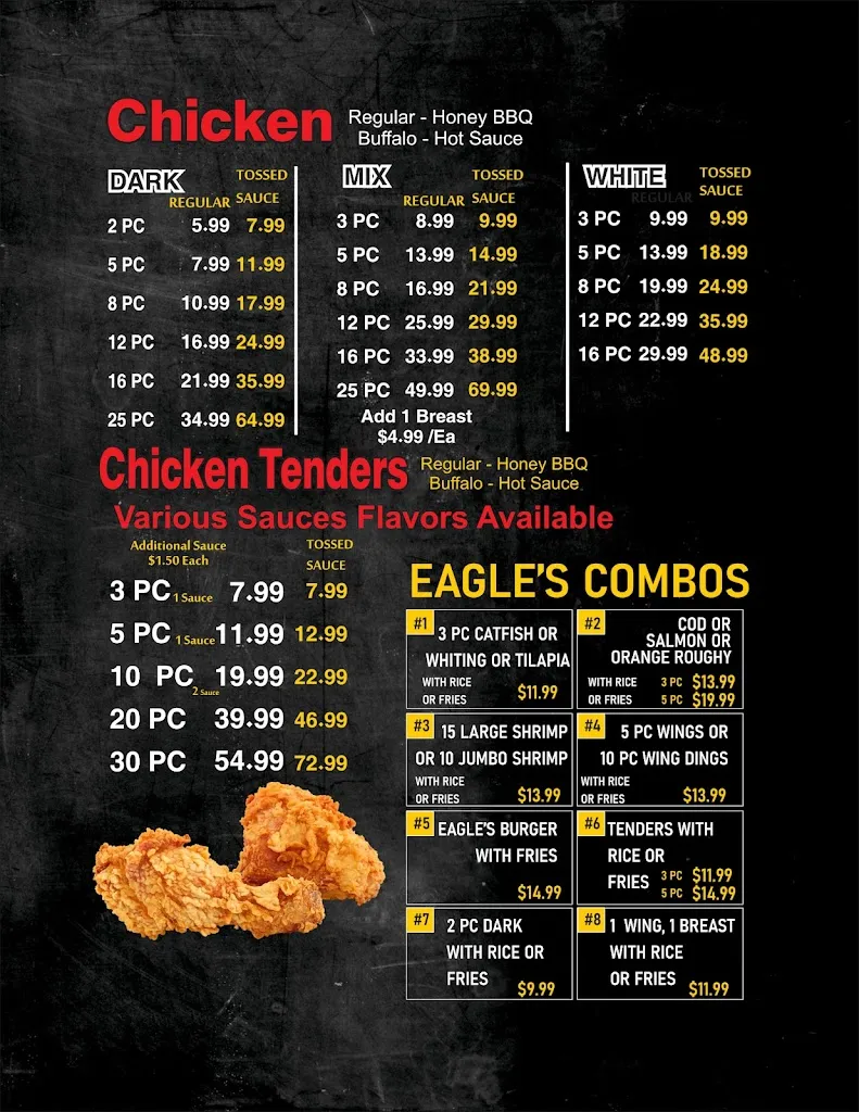 Menu_Eagles's Cafe II_Center Line, MI_image_old_1