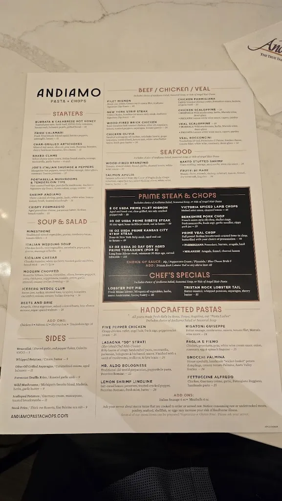Menu_Andiamo Pasta + Chops_Clinton Township, MI_image_old_2