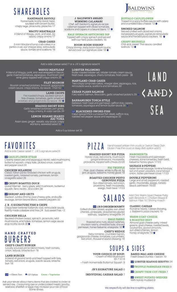 Menu_J.Baldwin's Restaurant_Clinton Township, MI_image_old_3