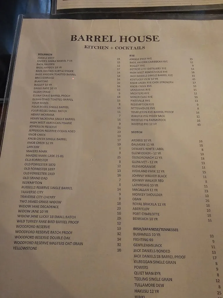 Menu_BARREL HOUSE_Ferndale, MI_image_old_3
