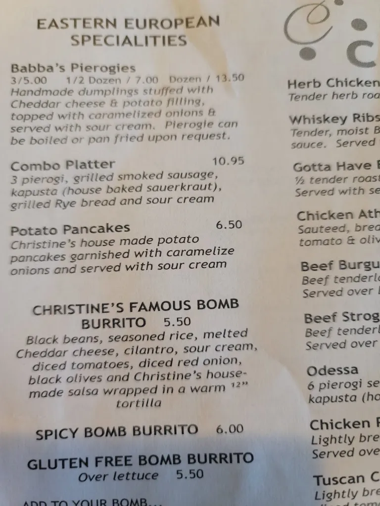 Menu_Christine's Cuisine_Ferndale, MI_image_old_3