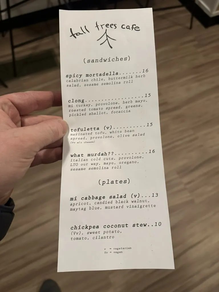 Menu_Tall Trees Cafe_Ferndale, MI_image_old_1