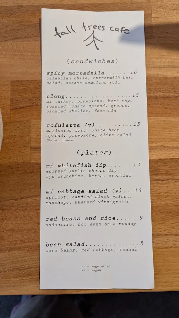 Menu_Tall Trees Cafe_Ferndale, MI_image_old_2