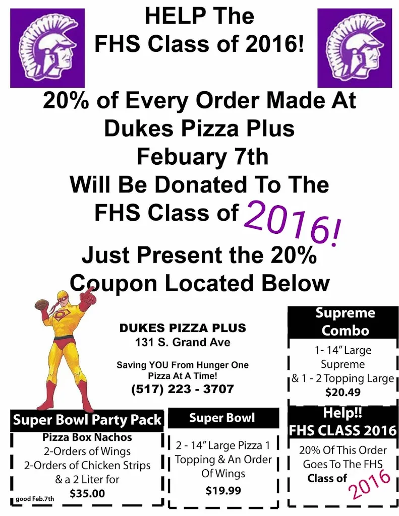 Menu_Dukes Pizza Plus_Fowlerville, MI_image_old_1