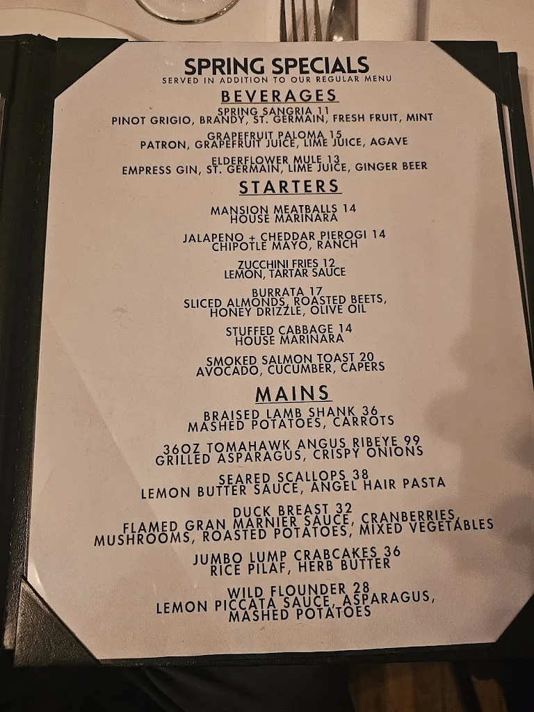 Menu_Bell's Mansion_Stanhope, NJ_image_old_1