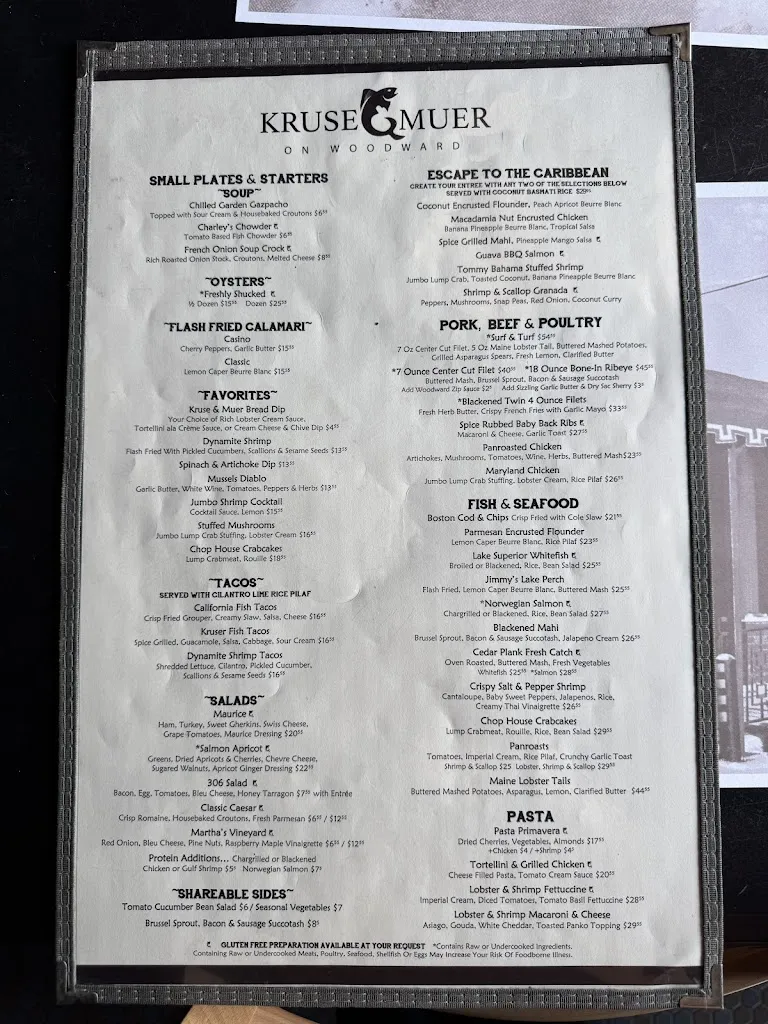 Menu_Kruse & Muer on Woodward_Royal Oak, MI_image_old_3