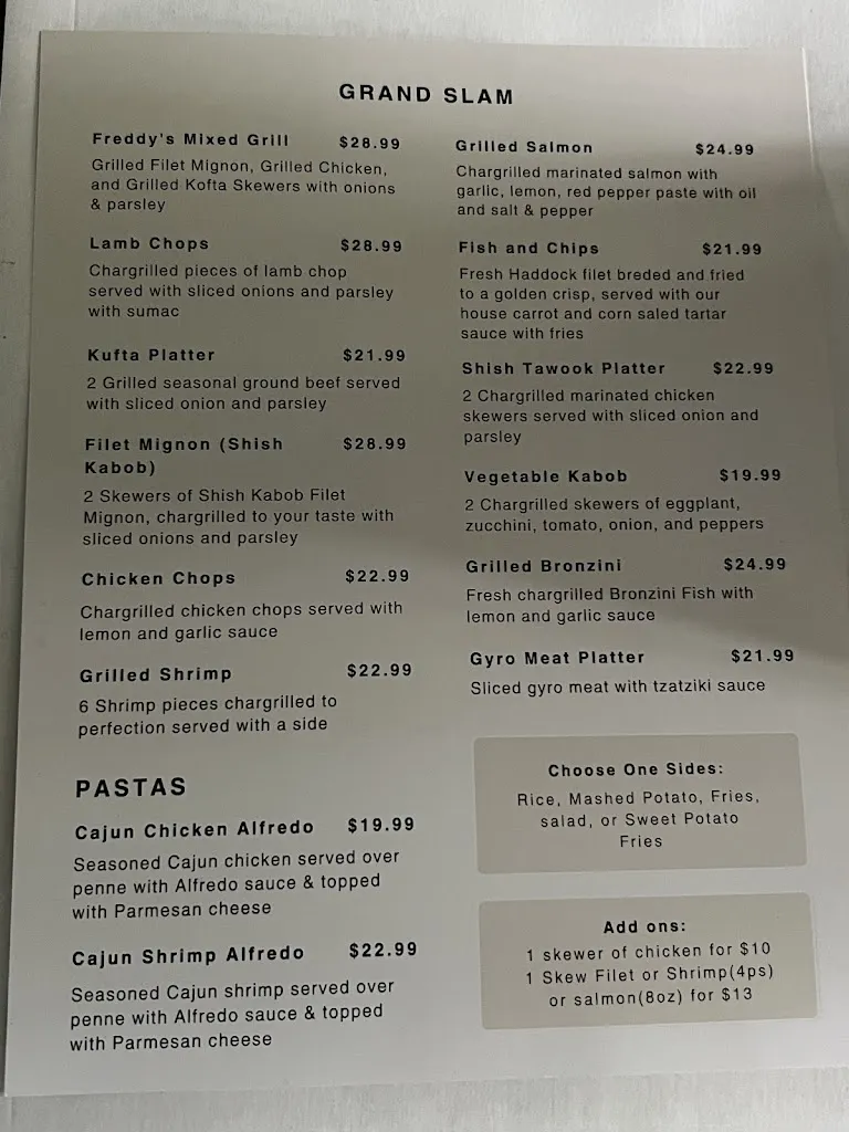 Menu_Freddy's Lake House Bar And Grill_Stanhope, NJ_image_old_1