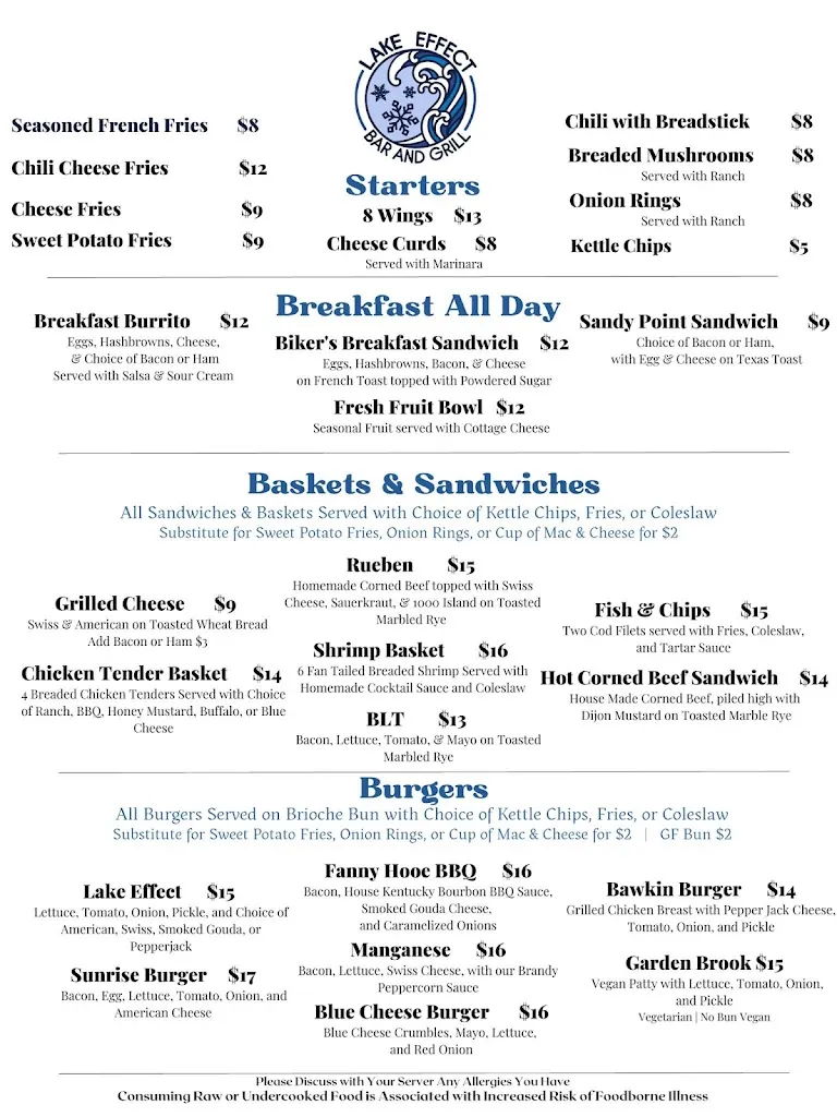 Menu_Lake Effect Bar and Grill_Copper Harbor, MI_image_old_2