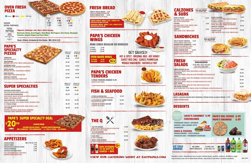 Menu_Papa’s Pizza & BBQ - Lathrup Village_Lathrup Village, MI_image_old_1
