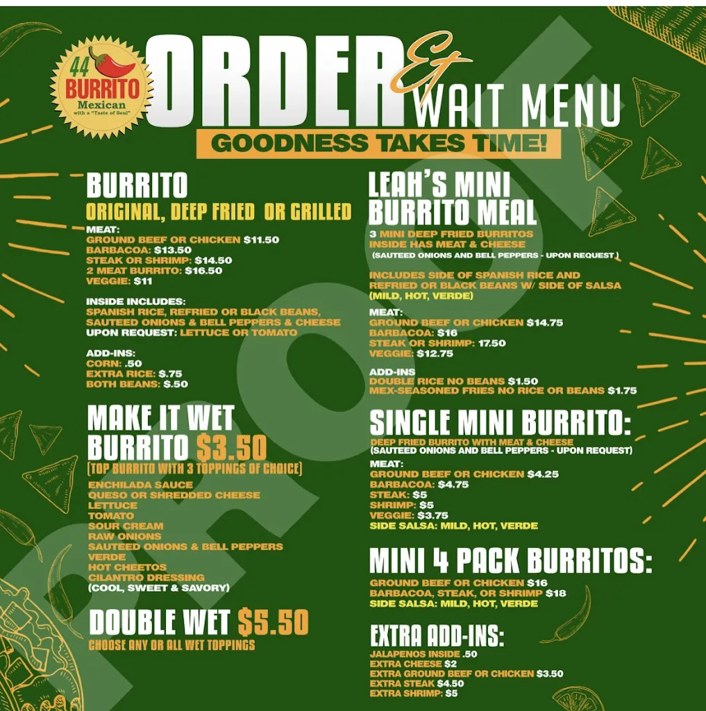 Menu_44 Burrito_Lathrup Village, MI_image_old_1
