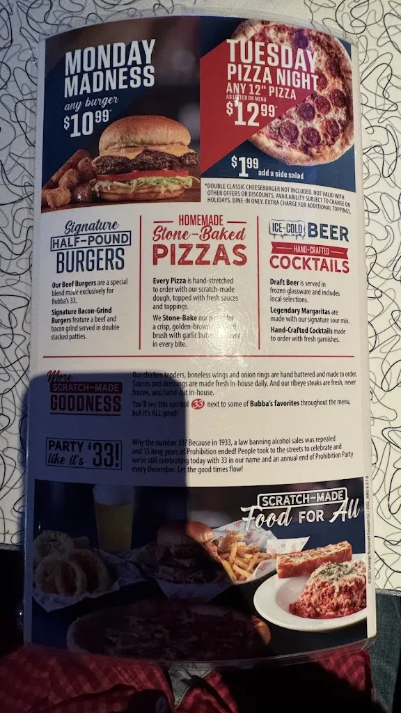 Menu_Bubba's 33_Macomb, MI_image_old_2