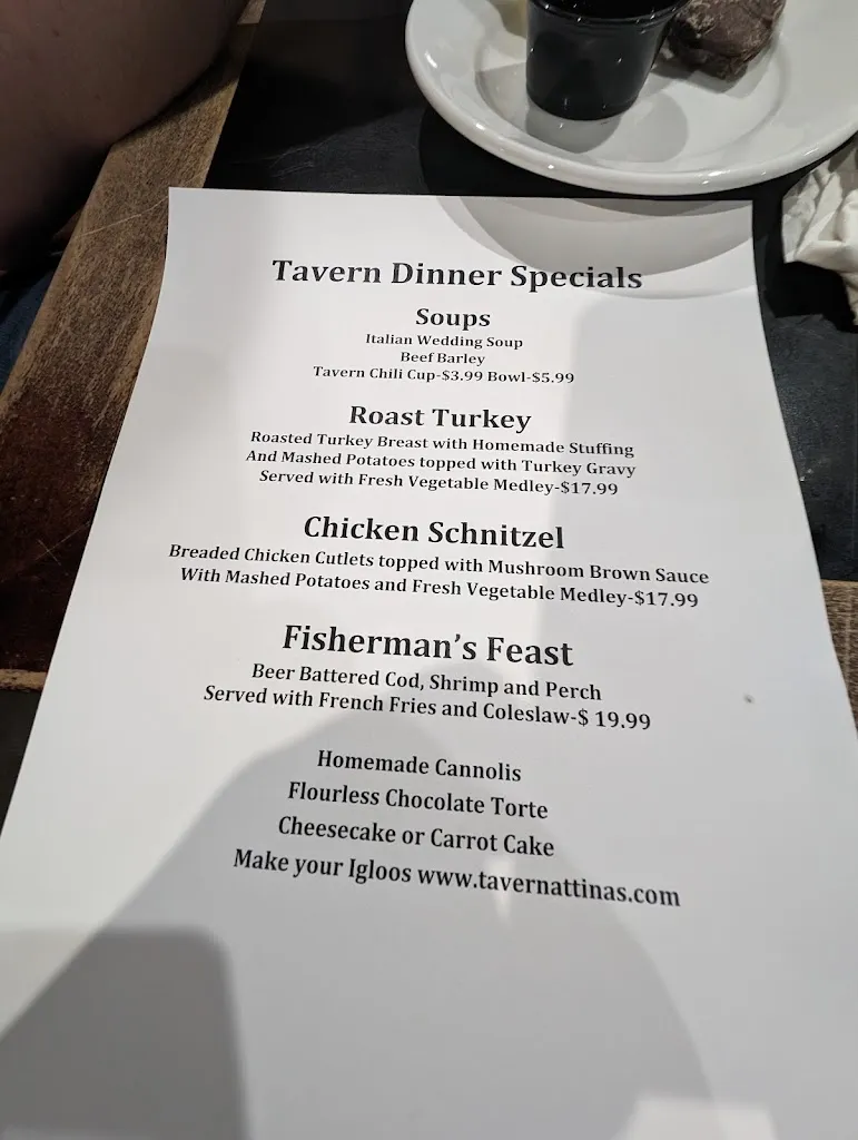 Menu_Tavern At Tina's Country House_Macomb, MI_image_old_1