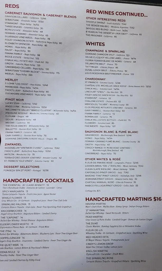 Menu_J. Alexander's Restaurant_Livonia, MI_image_old_2