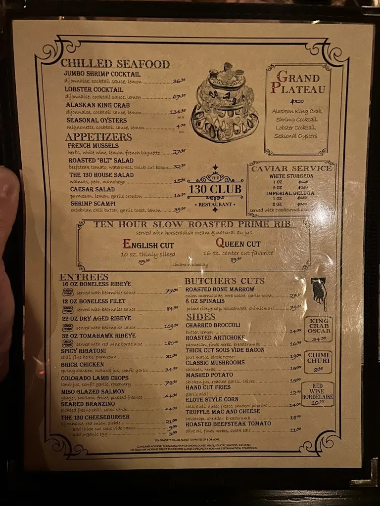 Menu_The 130 Club_Tenafly, NJ_image_old_1
